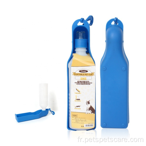 Bouteille d'eau de chien pliable pour animaux de compagnie portable